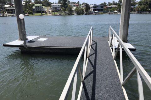 Piled pontoon docks