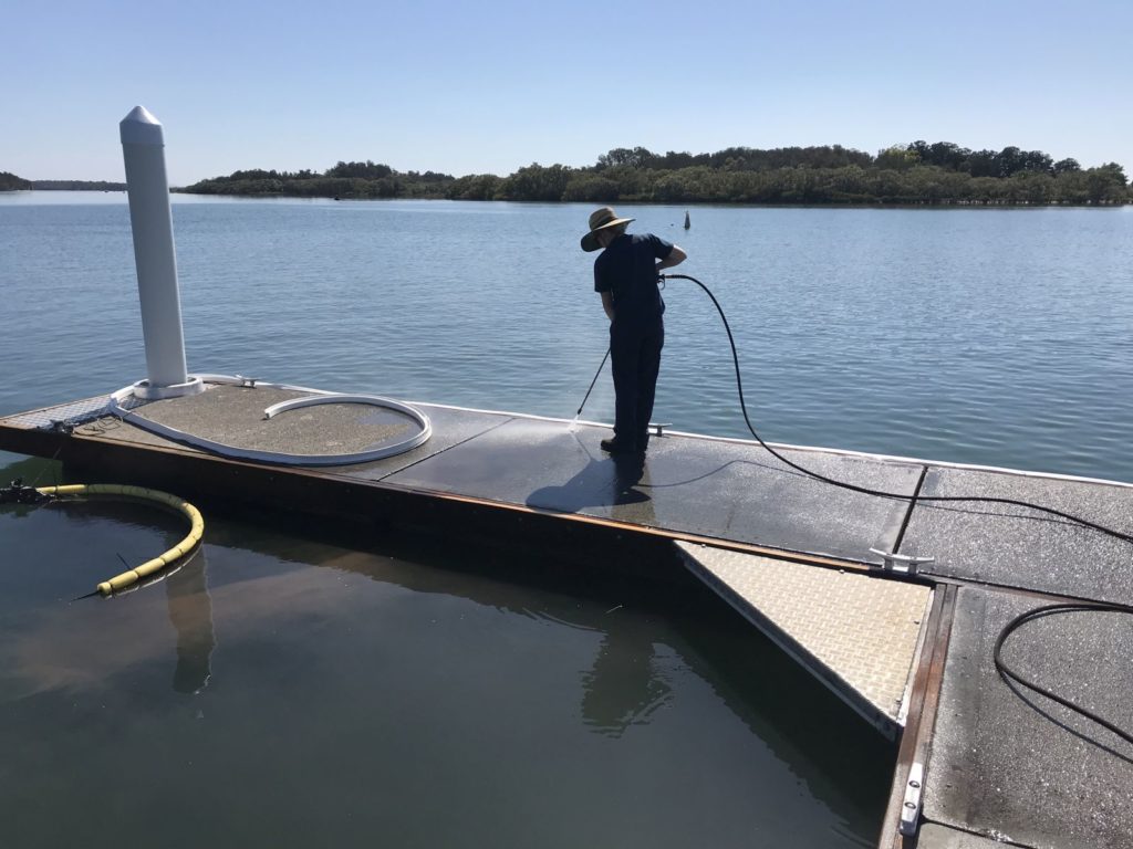 pontoon repair at Blue Dolphin Yamba