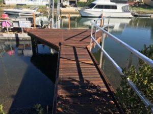 timber jetty repaired