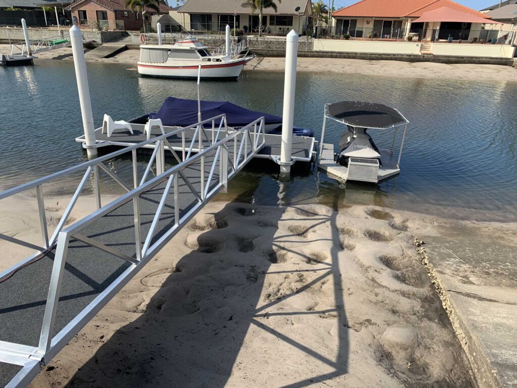 Jet-Ski Dock next to pontoon