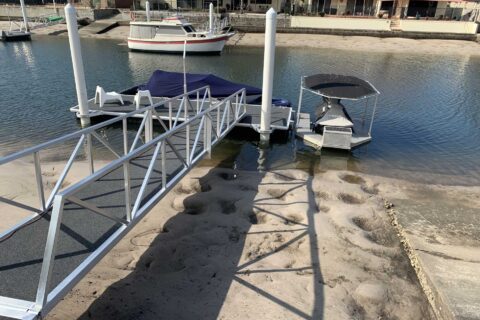 Jet-Ski Dock next to pontoon